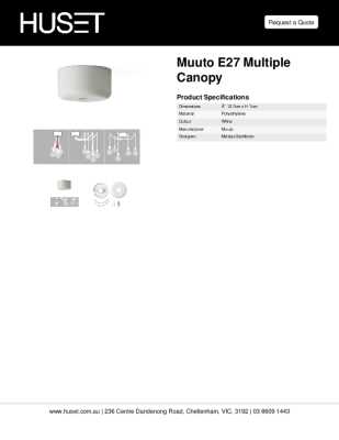 Tear Sheet: Muuto E27 Multiple Canopy