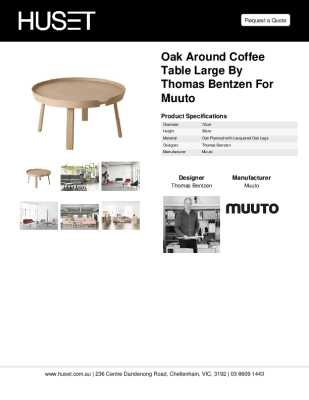 Tear Sheet: Oak Around Coffee Table Large by Muuto