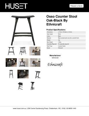 Tear Sheet: Osso Counter Stool Oak-Black by Ethnicraft