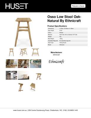 Tear Sheet: Osso Low Stool Oak-Natural by Ethnicraft
