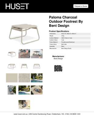 Tear Sheet: Paloma Charcoal Outdoor Footrest by Bent Design