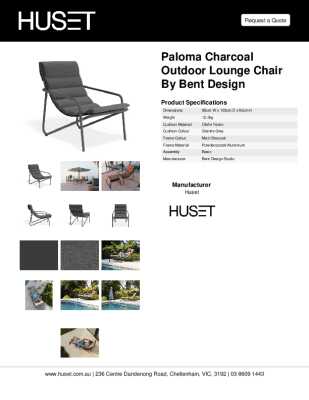 Tear Sheet: Paloma Charcoal Outdoor Lounge Chair by Bent Design