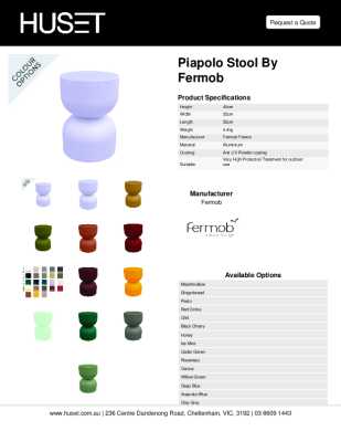 Tear Sheet: Piapolo Stool by Fermob