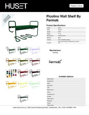 Tear Sheet: Picolino Wall Shelf by Fermob