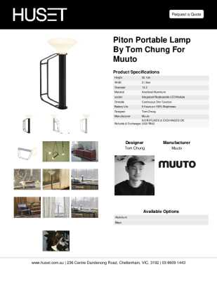 Tear Sheet: Piton Portable Lamp by Tom Chung for Muuto 