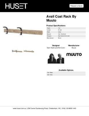 Tear Sheet: Avail Coat Rack by Muuto