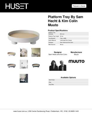 Tear Sheet: Platform Tray by Sam Hecht & Kim Colin Muuto