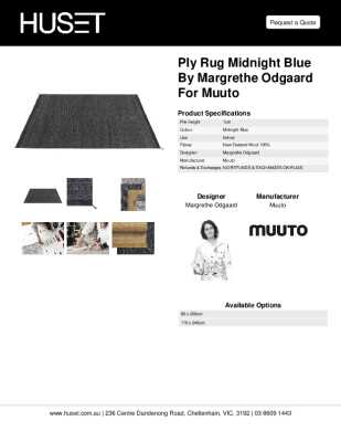 Tear Sheet: Ply Rug Midnight Blue by Muuto