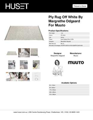 Tear Sheet: Ply Rug Off White by Muuto