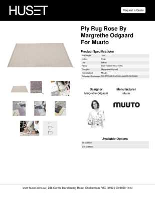 Tear Sheet: Ply Rug Rose by Muuto