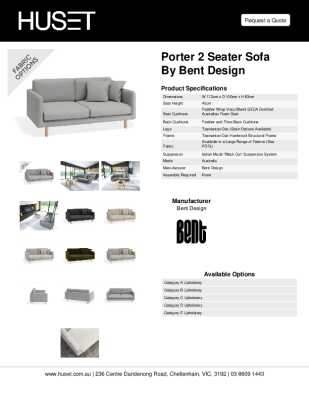 Tear Sheet: Porter 2 Seater Sofa by Bent Design