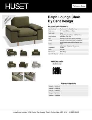 Tear Sheet: Ralph Lounge Chair by Bent Design