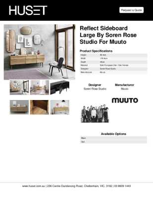 Tear Sheet: Reflect Sideboard Large by Soren Rose Studio for Muuto