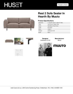 Tear Sheet: Rest 2 Sofa Seater in Hearth by Muuto