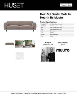 Tear Sheet: Rest 3.5 Seater Sofa in Hearth by Muuto