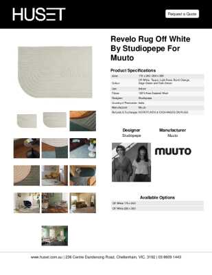 Tear Sheet: Revelo Rug Off White by Studiopepe for Muuto