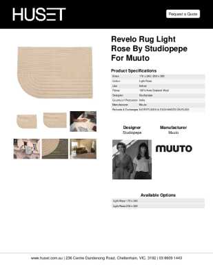 Tear Sheet: Revelo Rug Light Rose by Studiopepe for Muuto