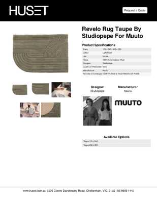 Tear Sheet: Revelo Rug Taupe by Studiopepe for Muuto