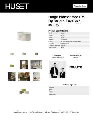 Tear Sheet: Ridge Planter Medium by Studio Kaksikko Muuto