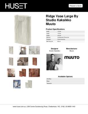 Tear Sheet: Ridge Vase Large by Studio Kaksikko Muuto