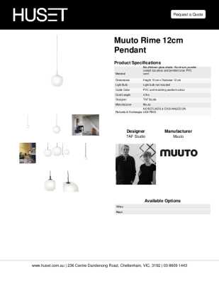 Tear Sheet: Muuto Rime 12cm Pendant