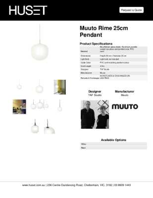 Tear Sheet: Muuto Rime 25cm Pendant