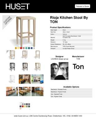 Tear Sheet: Rioja Kitchen Stool by TON