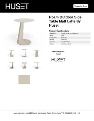 Tear Sheet: Roam Outdoor Side Table Matt Latte by Huset