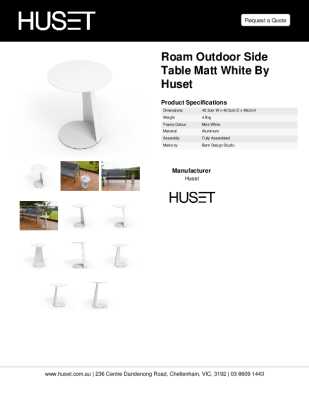Tear Sheet: Roam Outdoor Side Table Matt White by Huset
