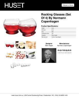 Tear Sheet: Rocking Glasses (Set of 4) by Normann Copenhagen
