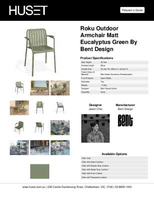 Tear Sheet: Roku Outdoor Armchair Matt Eucalyptus Green By Bent Design