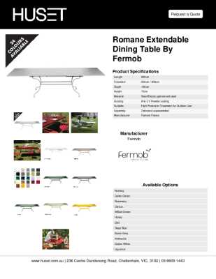 Tear Sheet: Romane Extendable Dining Table by Fermob
