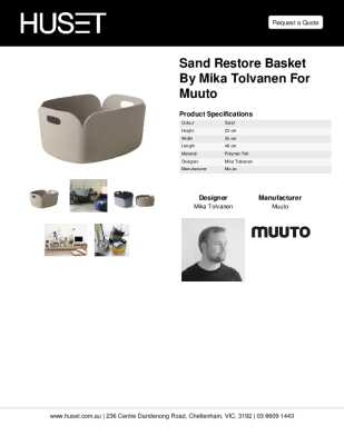 Tear Sheet: Sand Restore Basket by Mika Tolvanen for Muuto 