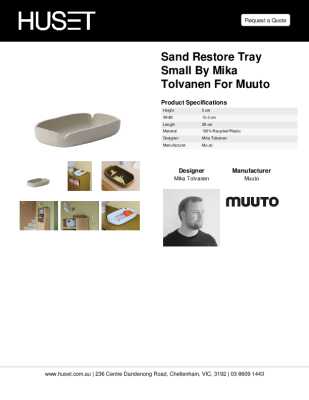 Tear Sheet: Sand Restore Tray Small by Mika Tolvanen for Muuto