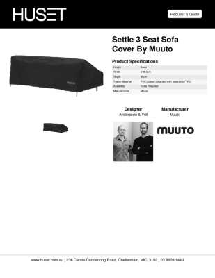 Tear Sheet: Settle 3 Seat Sofa Cover by Muuto