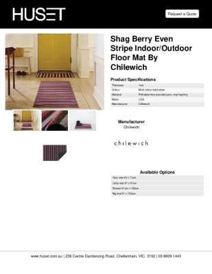 Tear Sheet: Shag Berry Even Stripe Indoor/Outdoor Floor Mat by Chilewich