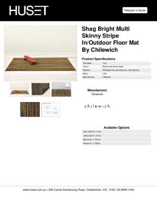 Tear Sheet: Shag Bright Multi Skinny Stripe In/Outdoor Floor Mat by Chilewich