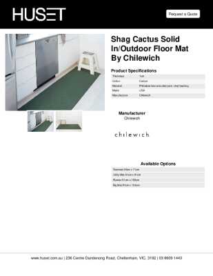 Tear Sheet: Shag Cactus Solid In/Outdoor Floor Mat by Chilewich