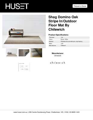 Tear Sheet: Shag Domino Oak Stripe In/Outdoor Floor Mat by Chilewich