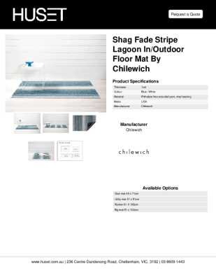 Tear Sheet: Shag Fade Stripe Lagoon In/Outdoor Floor Mat by Chilewich