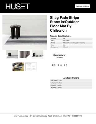Tear Sheet: Shag Fade Stripe Stone In/Outdoor Floor Mat by Chilewich
