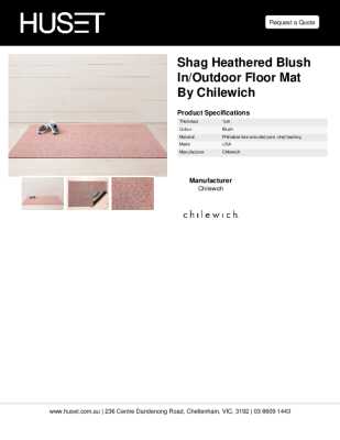 Tear Sheet: Shag Heathered Blush In/Outdoor Floor Mat by Chilewich