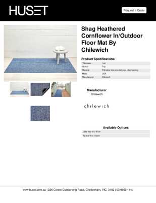 Tear Sheet: Shag Heathered Cornflower In/Outdoor Floor Mat by Chilewich