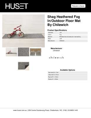 Tear Sheet: Shag Heathered Fog In/Outdoor Floor Mat by Chilewich