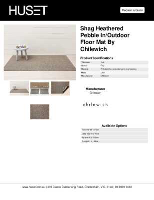 Tear Sheet: Shag Heathered Pebble In/Outdoor Floor Mat by Chilewich