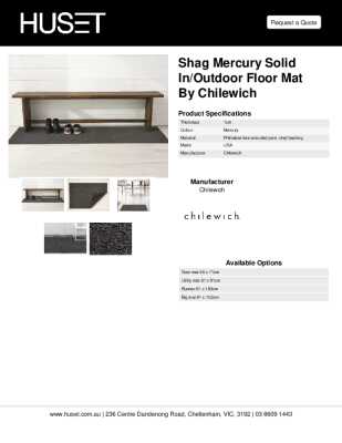 Tear Sheet: Shag Mercury Solid In/Outdoor Floor Mat by Chilewich