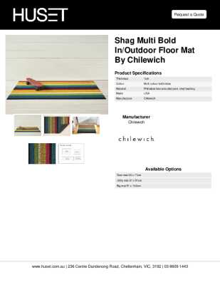 Tear Sheet: Shag Multi Bold In/Outdoor Floor Mat by Chilewich