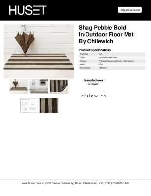 Tear Sheet: Shag Pebble Bold In/Outdoor Floor Mat by Chilewich