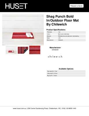 Tear Sheet: Shag Punch Bold In/Outdoor Floor Mat by Chilewich
