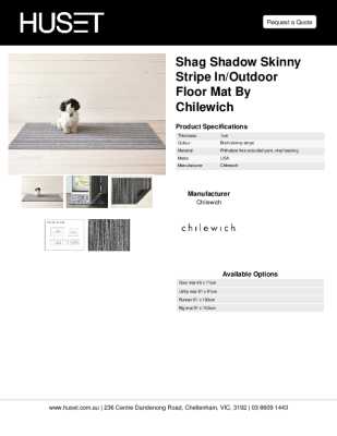 Tear Sheet: Shag Shadow Skinny Stripe In/Outdoor Floor Mat by Chilewich